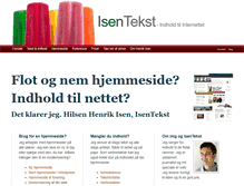 Tablet Screenshot of isentekst.dk